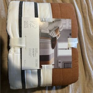 Project 62 Nate Berkus Rust and White Striped Woven Quilt